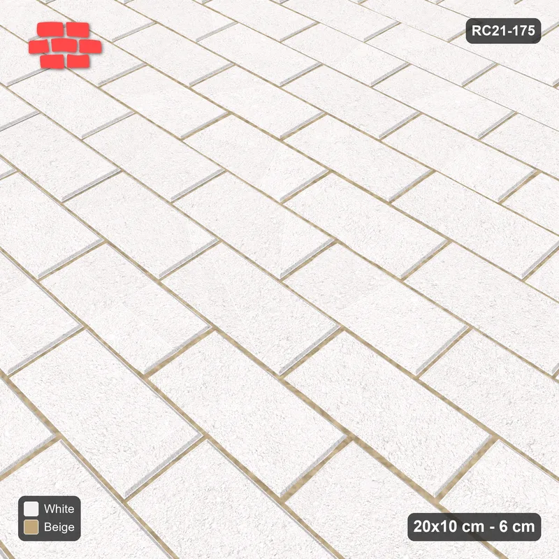 Interlock (Pasco) 20x10 cm · RC21-175 · Running Bond, 42F Kerb Frame · Side view