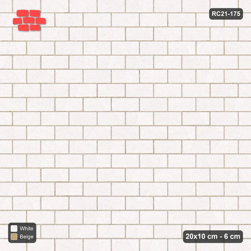 Interlock (Pasco) 20x10 cm · RC21-175 · Running Bond, 42F Kerb Frame · Top view