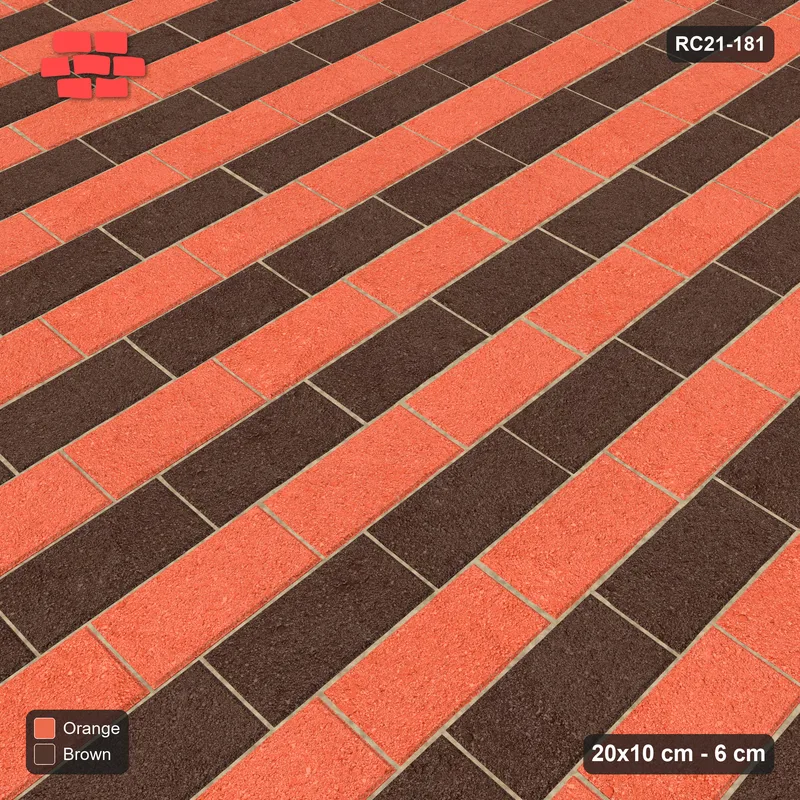 Interlock (Pasco) 20x10 cm · RC21-181 · Vertical Running Bond 1/4, Alternate Courses · Side view