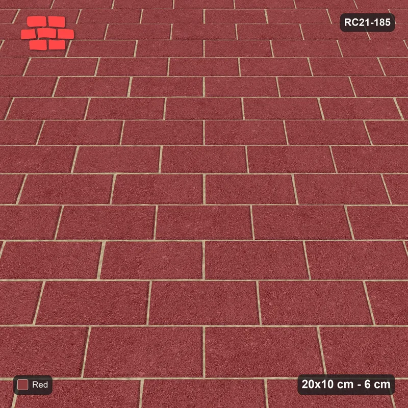 Interlock (Pasco) 20x10 cm · RC21-185 · Diagonal Running Bond · Side view