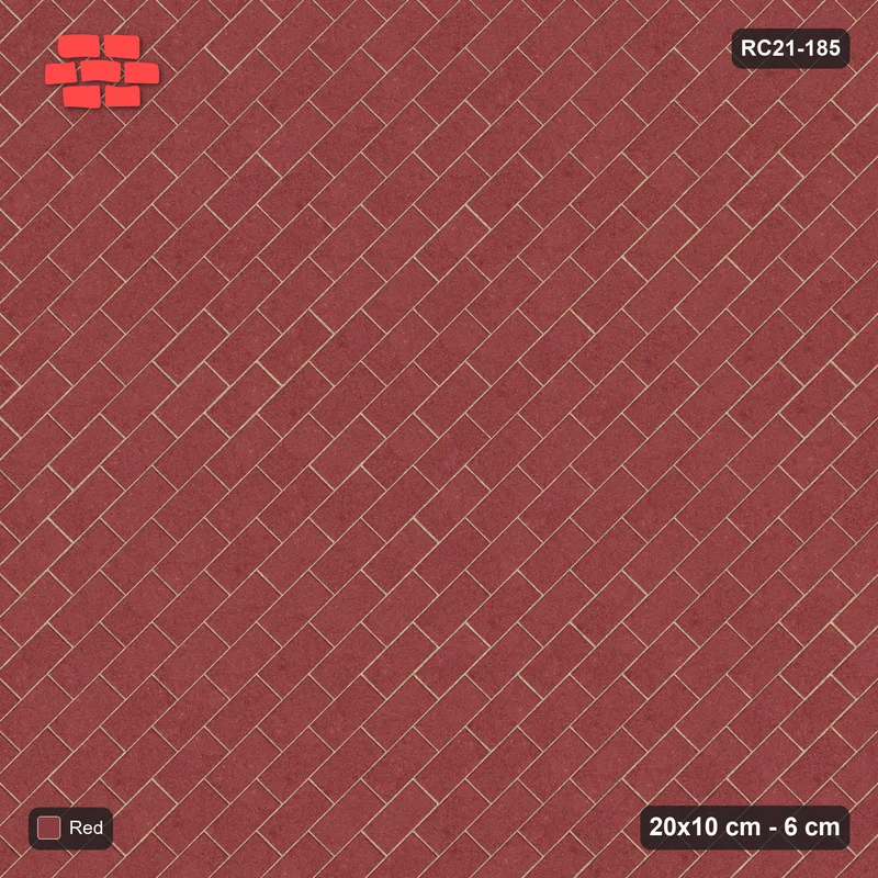 Interlock (Pasco) 20x10 cm · RC21-185 · Diagonal Running Bond · Top view