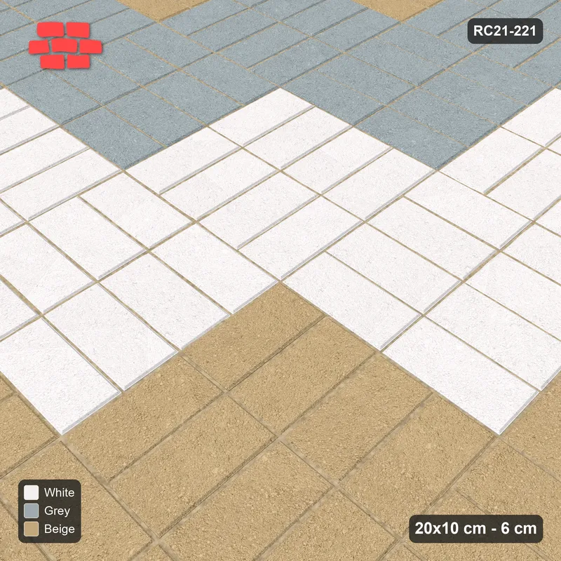 Interlock (Pasco) 20x10 cm · RC21-221 · Quilted Panels 40 cm, Coastal · Side view