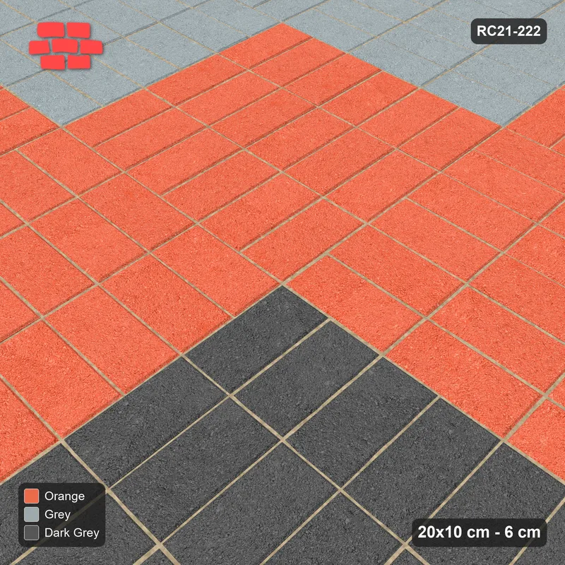 Interlock (Pasco) 20x10 cm · RC21-222 · Quilted Panels 60 cm, Sunset Slate · Side view