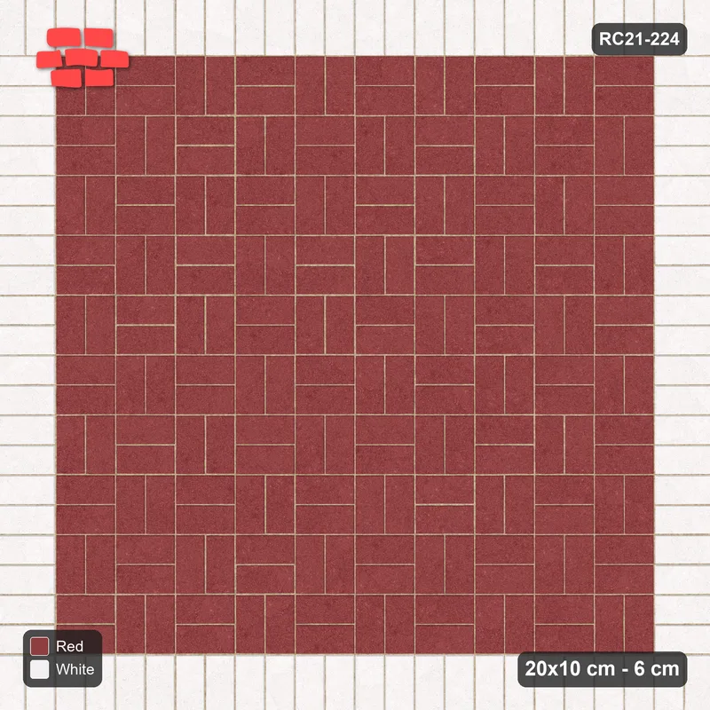 Interlock (Pasco) 20x10 cm · RC21-224 · Basketweave Field, Ivory Soldier Border · Top view