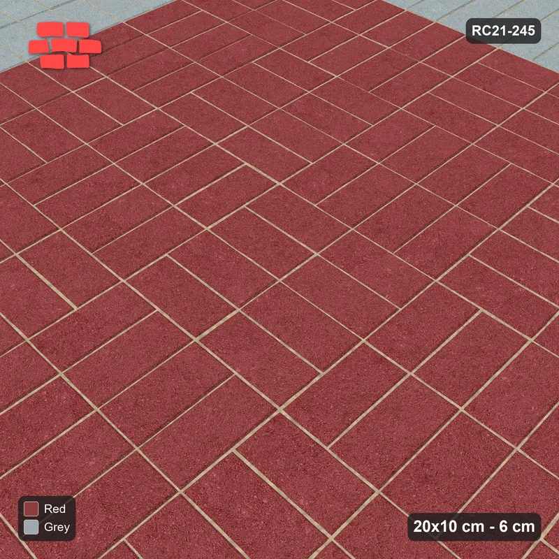 Interlock (Pasco) 20x10 cm · RC21-245 · Panel Chequer 40 cm, Double Soldier Border · Side view