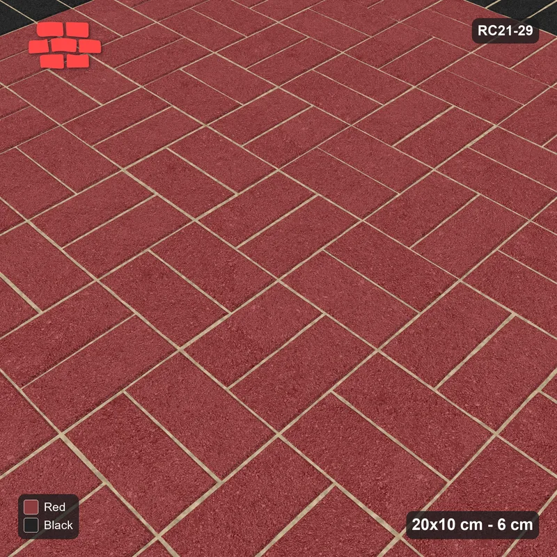 Interlock (Pasco) 20x10 cm · RC21-29 · Basketweave Field, Black Soldier Border · Side view