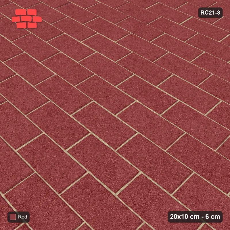 Interlock (Pasco) 20x10 cm · RC21-3 · Running Bond 1/2 · Side view