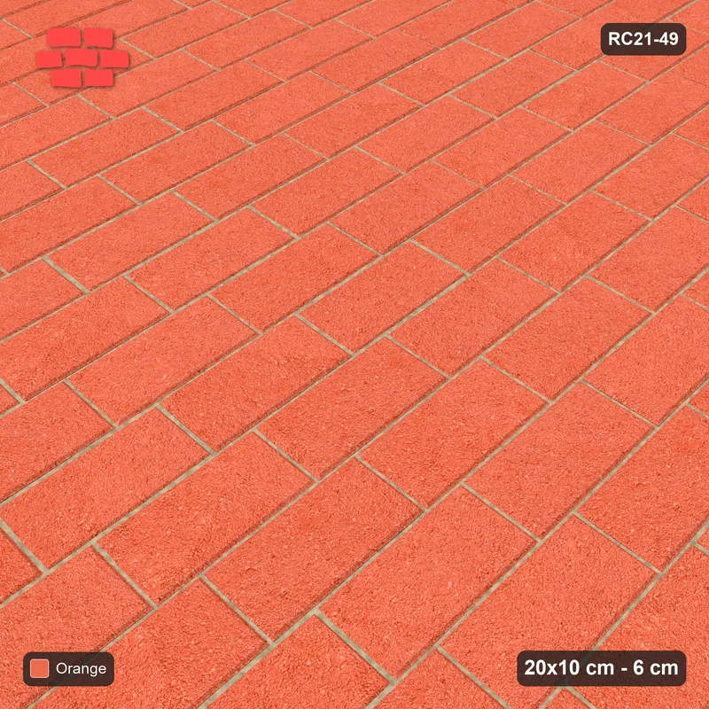 Interlock (Pasco) 20x10 cm · RC21-49 · Vertical Running Bond 1/4 · Side view