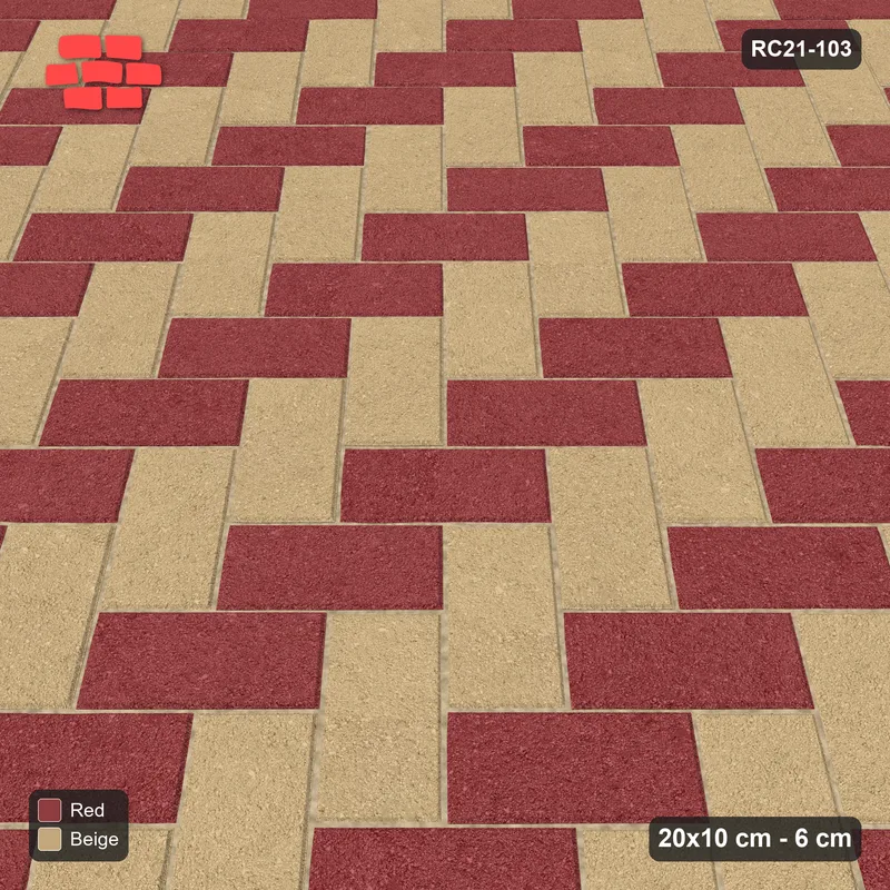 इंटरलॉक (पास्को) 20x10 सेमी · RC21T8-103 · Rust और चारकोल दो रंग हेरिंगबोन 45 · बगल से दृश्य इंटरलॉक (पास्को) 20x10 सेमी · RC21T8-103 · Rust और चारकोल दो रंग हेरिंगबोन 45 · बगल से दृश्य