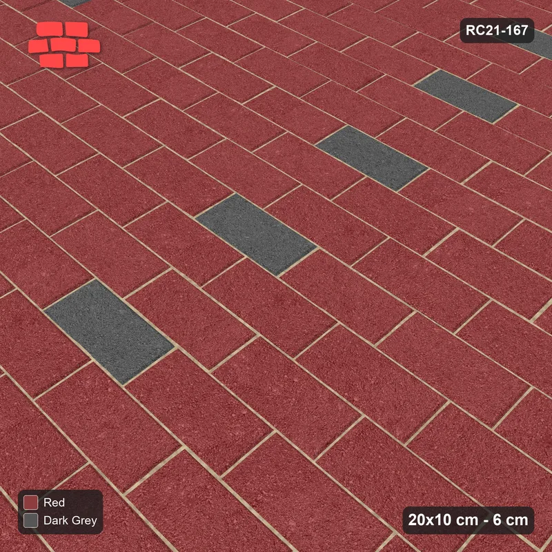 Interlock (Pasco) 20x10 cm · RC21T8-167 · Sandstone Basketweave Pair Checker · Side view Interlock (Pasco) 20x10 cm · RC21T8-167 · Sandstone Basketweave Pair Checker · Side view
