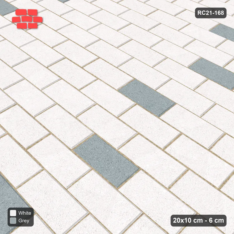 Interlock (Pasco) 20x10 cm · RC21T8-168 · Rust & Charcoal Double Basketweave Checker · Side view Interlock (Pasco) 20x10 cm · RC21T8-168 · Rust & Charcoal Double Basketweave Checker · Side view