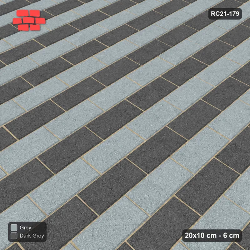 Interlock (Pasco) 20x10 cm · RC21T8-179 · Tuscany Soldier Border Basketweave · Side view Interlock (Pasco) 20x10 cm · RC21T8-179 · Tuscany Soldier Border Basketweave · Side view