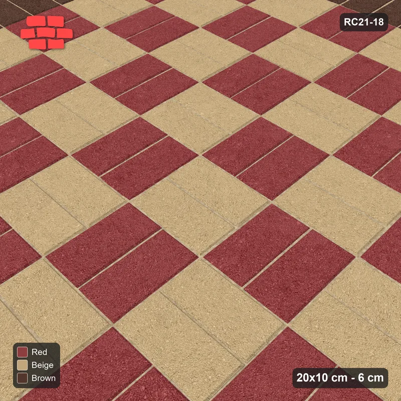 इंटरलॉक (पास्को) 20x10 सेमी · RC21T8-18 · सोल्जर बॉर्डर बास्केटवीव · बगल से दृश्य इंटरलॉक (पास्को) 20x10 सेमी · RC21T8-18 · सोल्जर बॉर्डर बास्केटवीव · बगल से दृश्य