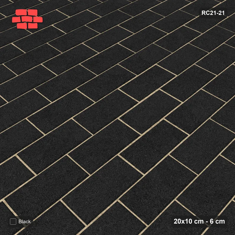Interlock (Pasco) 20x10 cm · RC21T8-21 · Vertical Herringbone · Side view