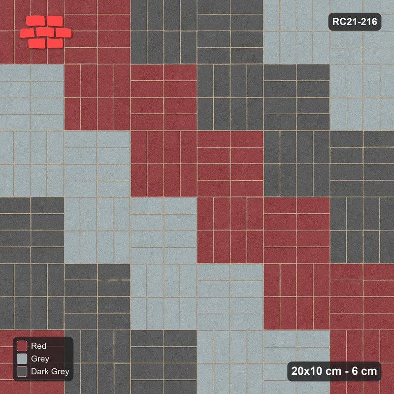 Interlock (Pasco) 20x10 cm · RC21T8-216 · Golden Sand Ring Medallion Lattice 100 · Top view Interlock (Pasco) 20x10 cm · RC21T8-216 · Golden Sand Ring Medallion Lattice 100 · Top view