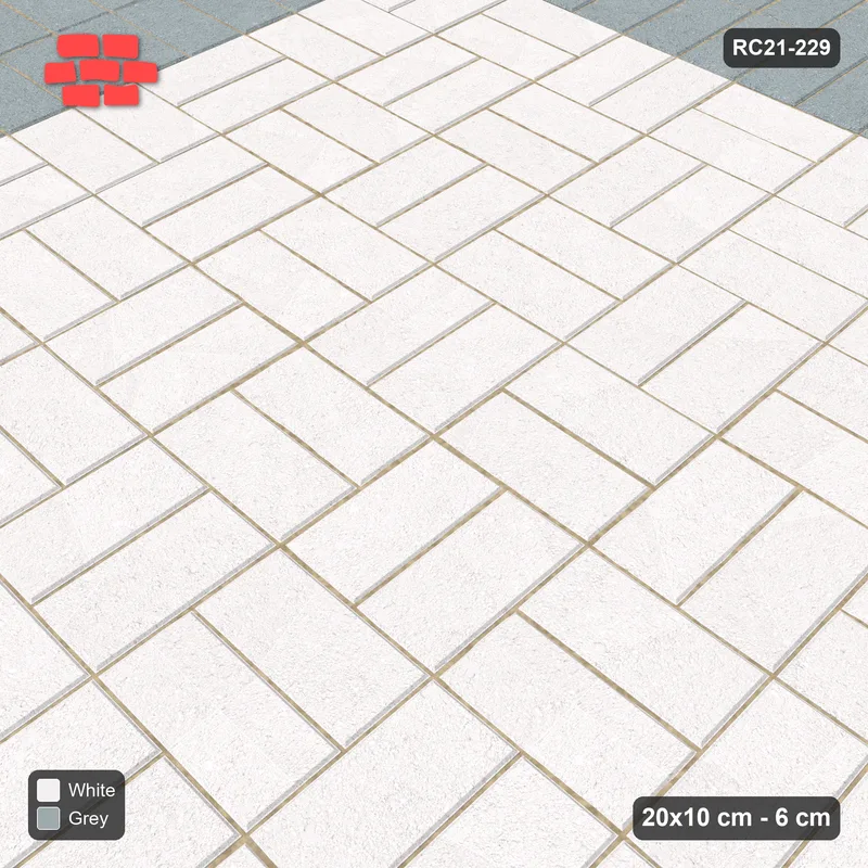 Interlock (Pasco) 20x10 cm · RC21T8-229 · Brick & Ash 40 cm Panel Checker · Side view Interlock (Pasco) 20x10 cm · RC21T8-229 · Brick & Ash 40 cm Panel Checker · Side view