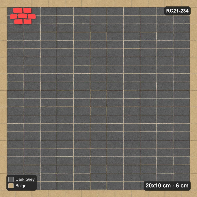 Interlock (Pasco) 20x10 cm · RC21T8-234 · Sandstone Stretcher Border Panel Field · Top view Interlock (Pasco) 20x10 cm · RC21T8-234 · Sandstone Stretcher Border Panel Field · Top view
