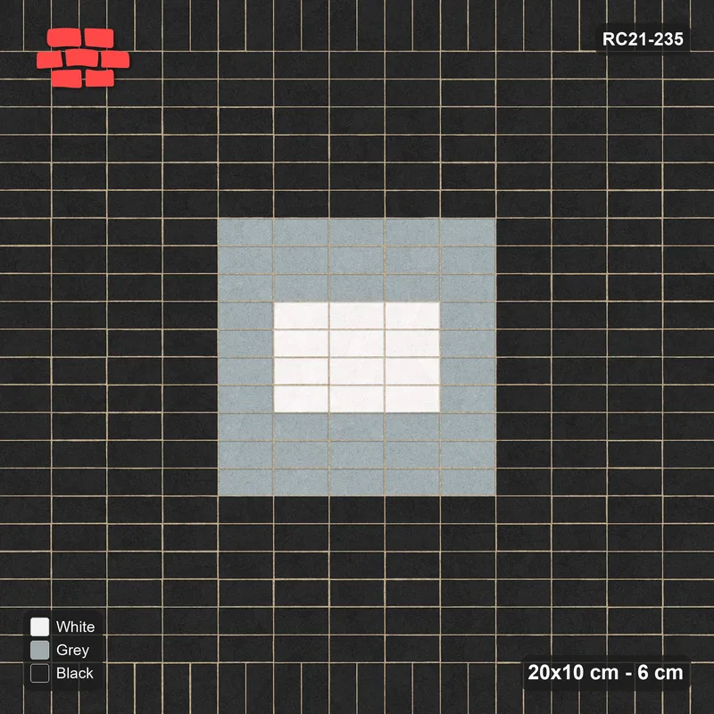 Interlock (Pasco) 20x10 cm · RC21T8-235 · Urban Brick Soldier Border Panel Field · Top view Interlock (Pasco) 20x10 cm · RC21T8-235 · Urban Brick Soldier Border Panel Field · Top view