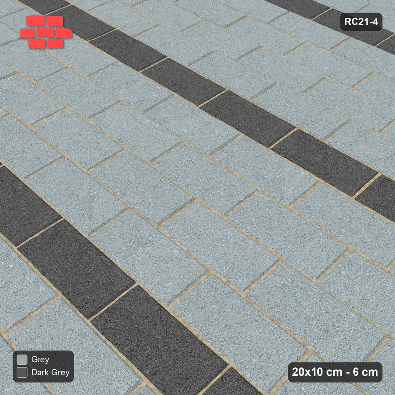 انترلوك (باسكو) 20x10 سم · RC21T8-4 · Soft مزيج عظم السمكة 90 · منظر جانبي انترلوك (باسكو) 20x10 سم · RC21T8-4 · Soft مزيج عظم السمكة 90 · منظر جانبي