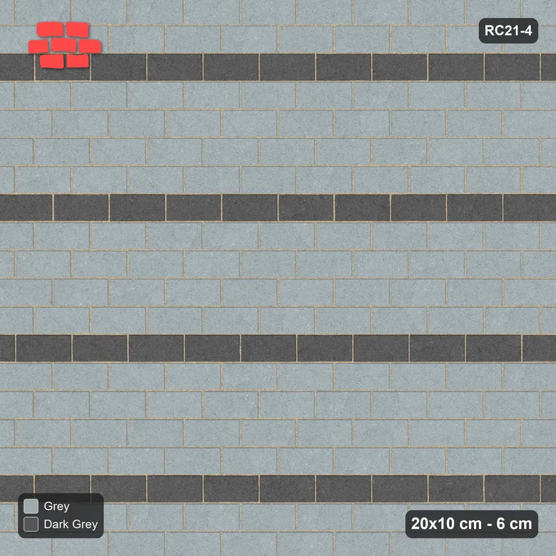 انترلوك (باسكو) 20x10 سم · RC21T8-4 · Soft مزيج عظم السمكة 90 · منظر علوي انترلوك (باسكو) 20x10 سم · RC21T8-4 · Soft مزيج عظم السمكة 90 · منظر علوي