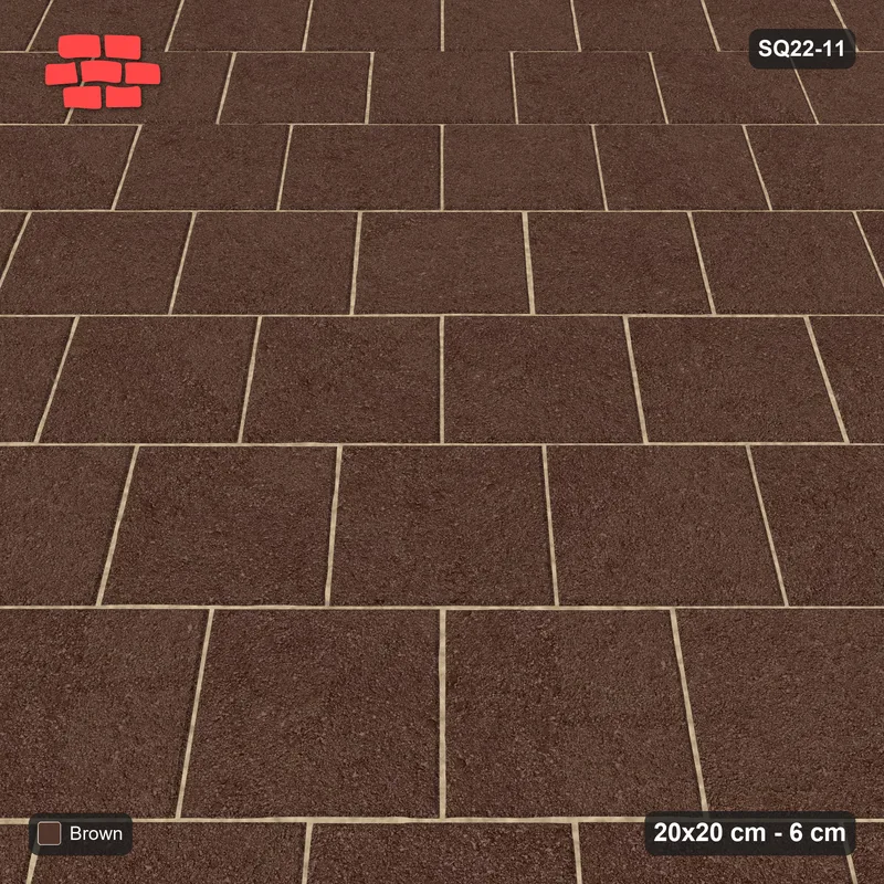 Interlock (Pasco) 20x20 cm · SQ22-11 · Running Bond 45 · Side view