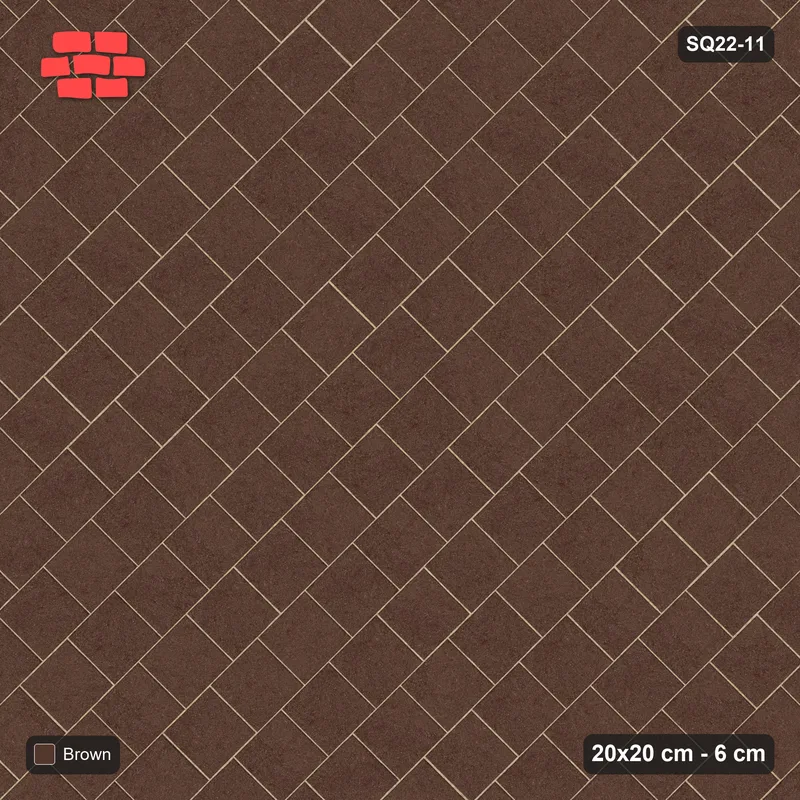 Interlock (Pasco) 20x20 cm · SQ22-11 · Running Bond 45 · Top view
