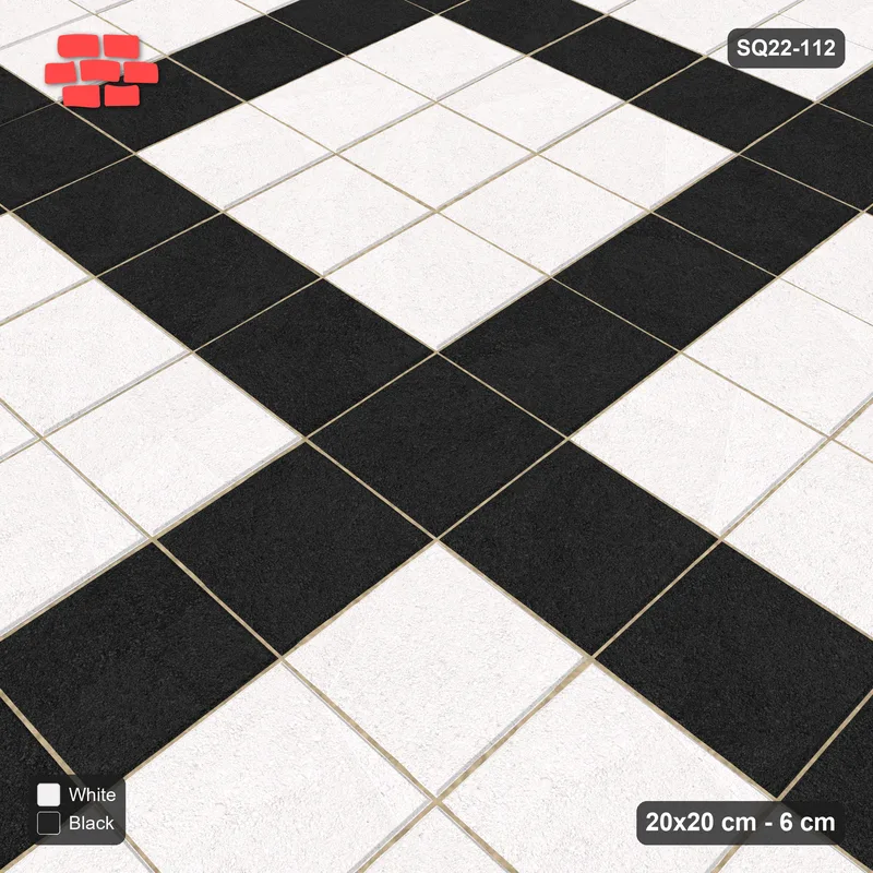 Interlock (Pasco) 20x20 cm · SQ22-112 · Plaza Grid Every 4 Units · Side view