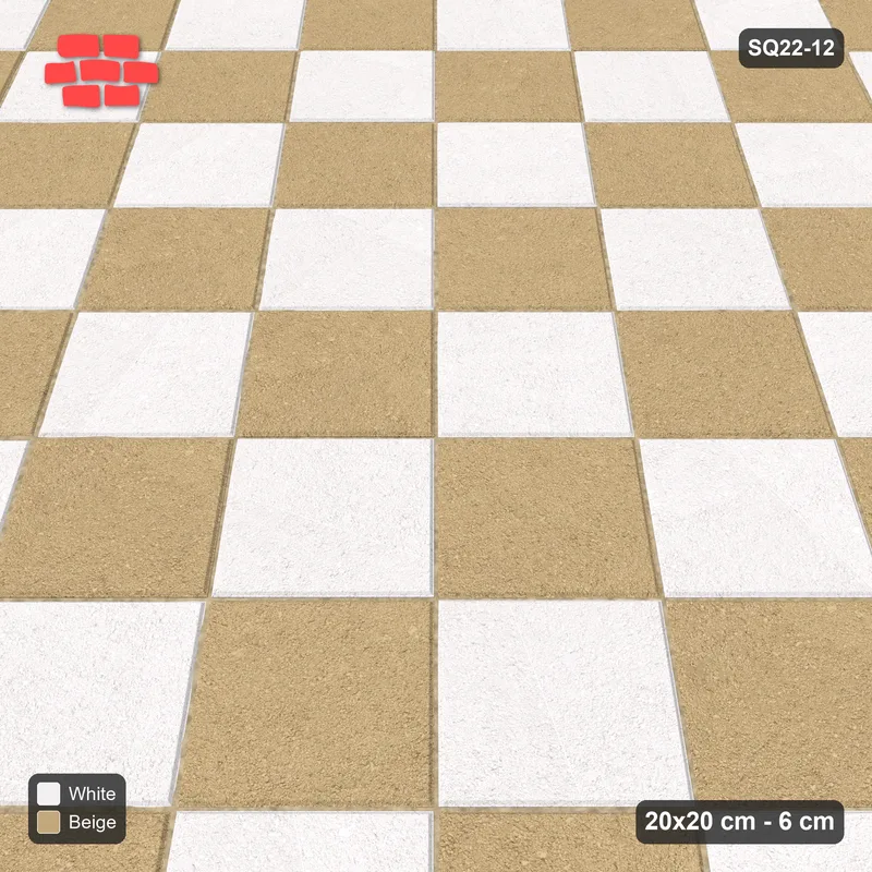 Interlock (Pasco) 20x20 cm · SQ22-12 · Diagonal Checker 45 · Side view