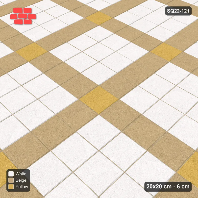 Interlock (Pasco) 20x20 cm · SQ22-121 · Plaza Grid Corner Accents 4 · Side view