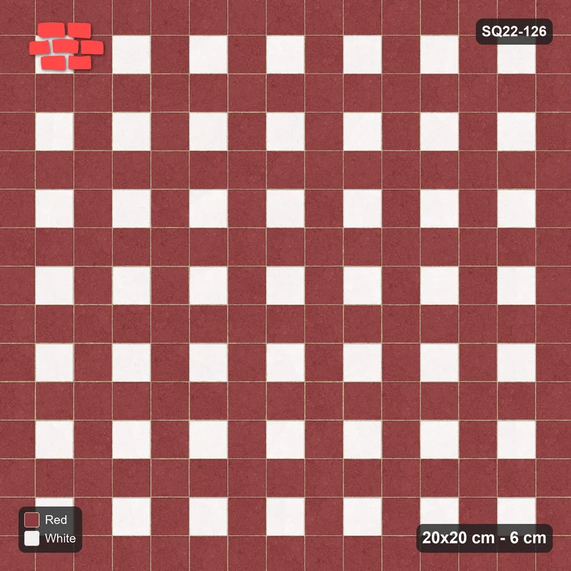 Interlock (Pasco) 20x20 cm · SQ22-126 · Accent Squares Every 2 Units · Top view