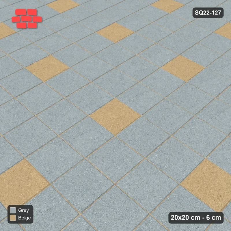 Interlock (Pasco) 20x20 cm · SQ22-127 · Accent Squares Every 3 Units · Side view