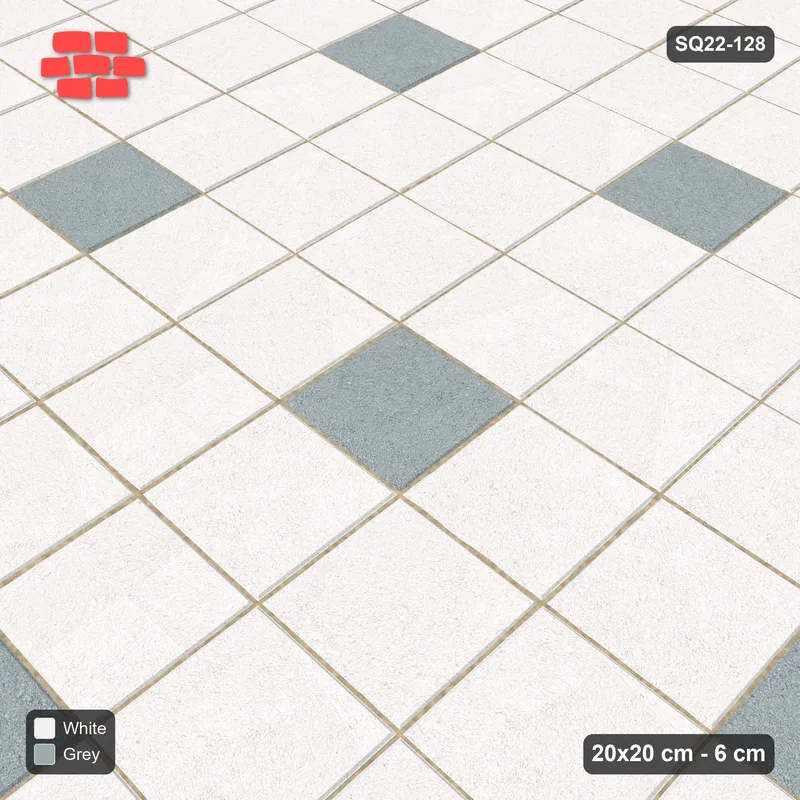 Interlock (Pasco) 20x20 cm · SQ22-128 · Accent Squares Every 3 Units · Side view