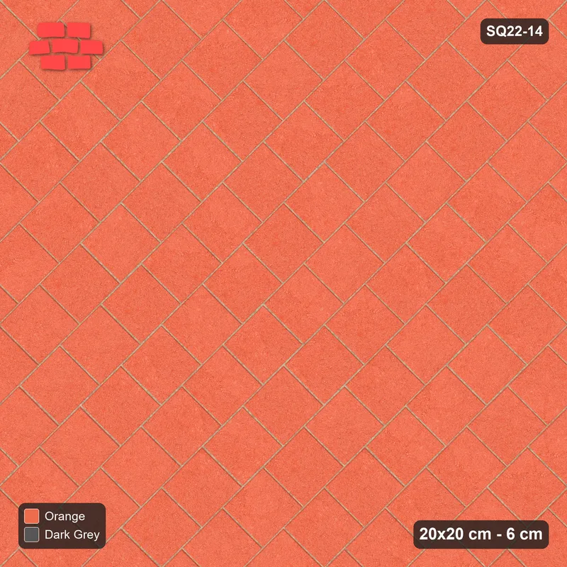 Interlock (Pasco) 20x20 cm · SQ22-14 · Kerb Framed 45 Running · Top view