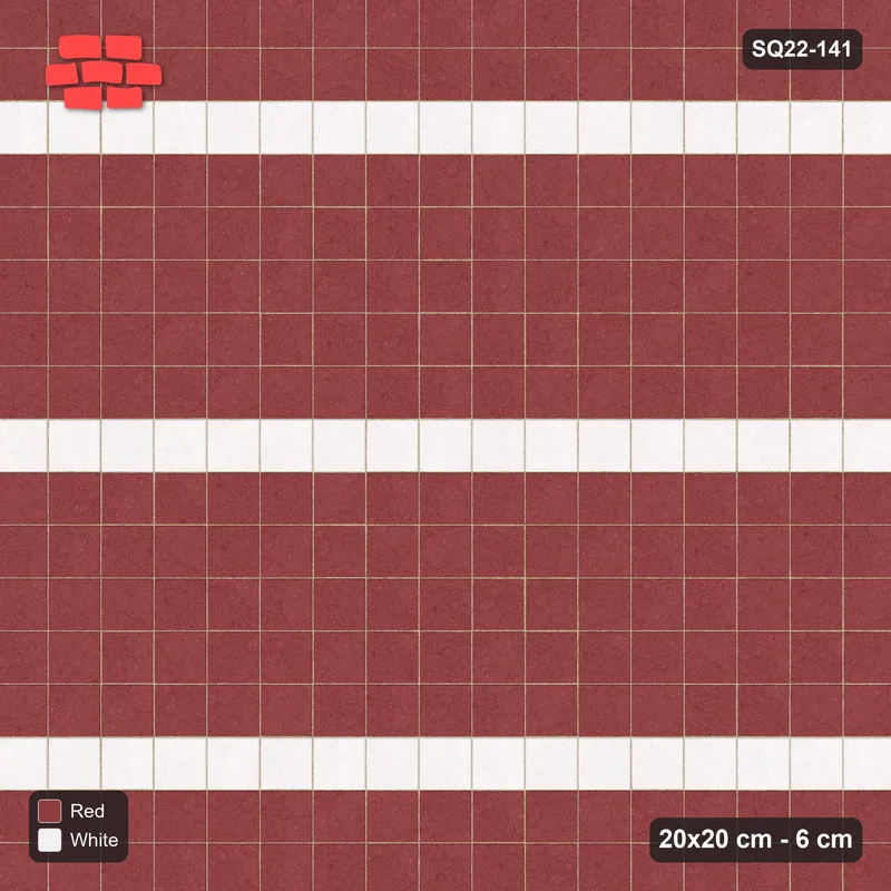 Interlock (Pasco) 20x20 cm · SQ22-141 · Twin Feature Bands · Top view