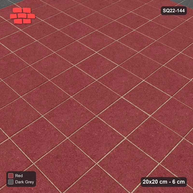Interlock (Pasco) 20x20 cm · SQ22-144 · Accent Edge Course · Side view