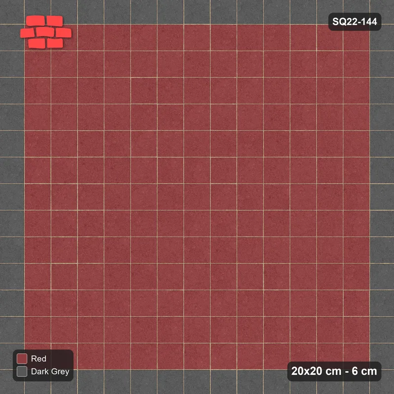 Interlock (Pasco) 20x20 cm · SQ22-144 · Accent Edge Course · Top view