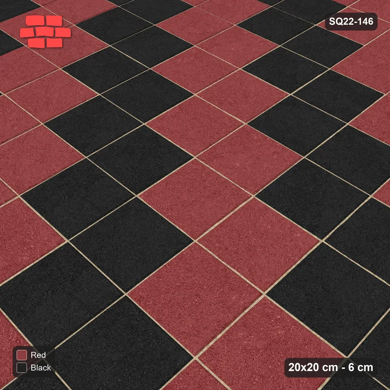 Interlock (Pasco) 20x20 cm · SQ22-146 · Diagonal Feature Stripes · Side view