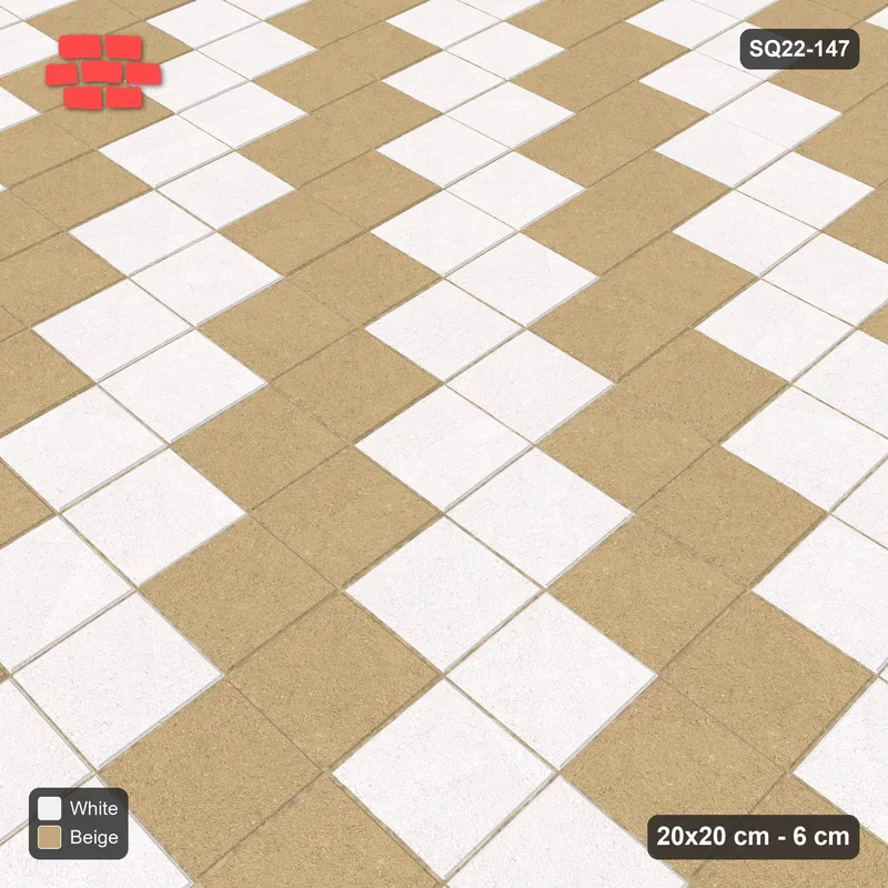 Interlock (Pasco) 20x20 cm · SQ22-147 · Diagonal Feature Stripes · Side view