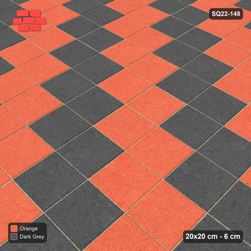 Interlock (Pasco) 20x20 cm · SQ22-148 · Diagonal Feature Stripes · Side view