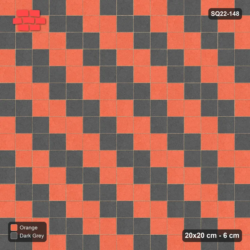 Interlock (Pasco) 20x20 cm · SQ22-148 · Diagonal Feature Stripes · Top view