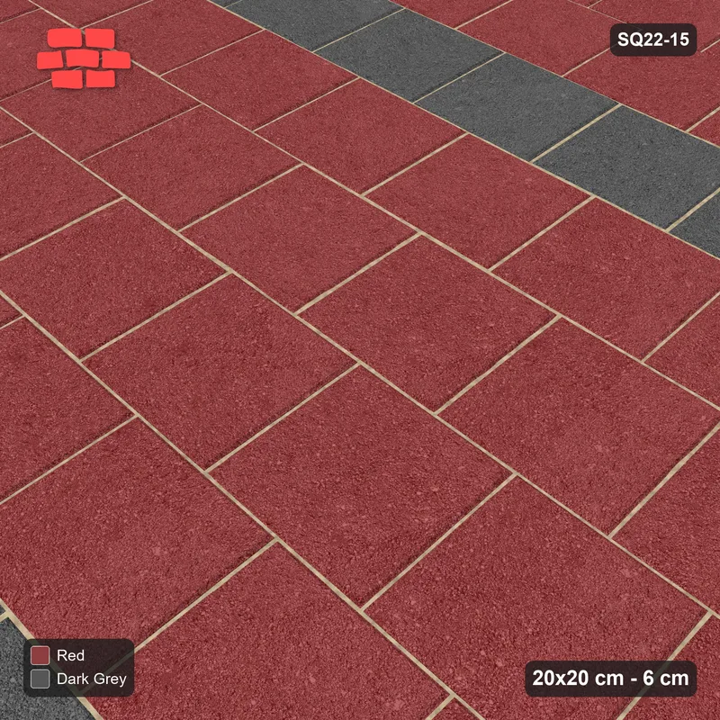 Interlock (Pasco) 20x20 cm · SQ22-15 · Kerb Framed Stripes · Side view