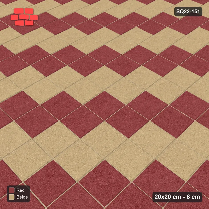 Interlock (Pasco) 20x20 cm · SQ22-151 · Diagonal Stripe Bands · Side view