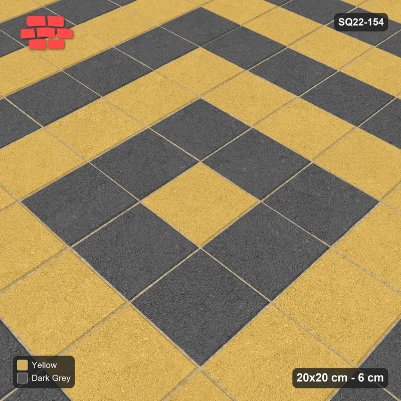 Interlock (Pasco) 20x20 cm · SQ22-154 · Concentric Square Rings · Side view