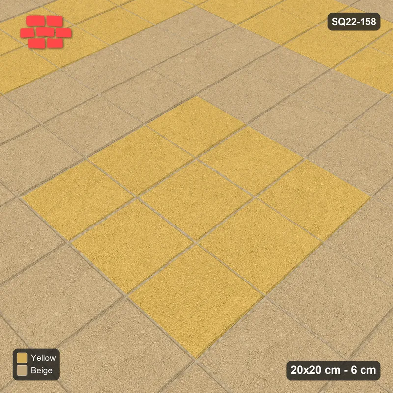 Interlock (Pasco) 20x20 cm · SQ22-158 · Wide Square Rings · Side view