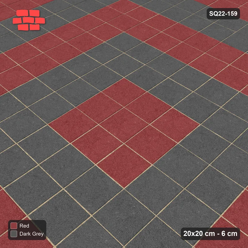 Interlock (Pasco) 20x20 cm · SQ22-159 · Wide Square Rings · Side view