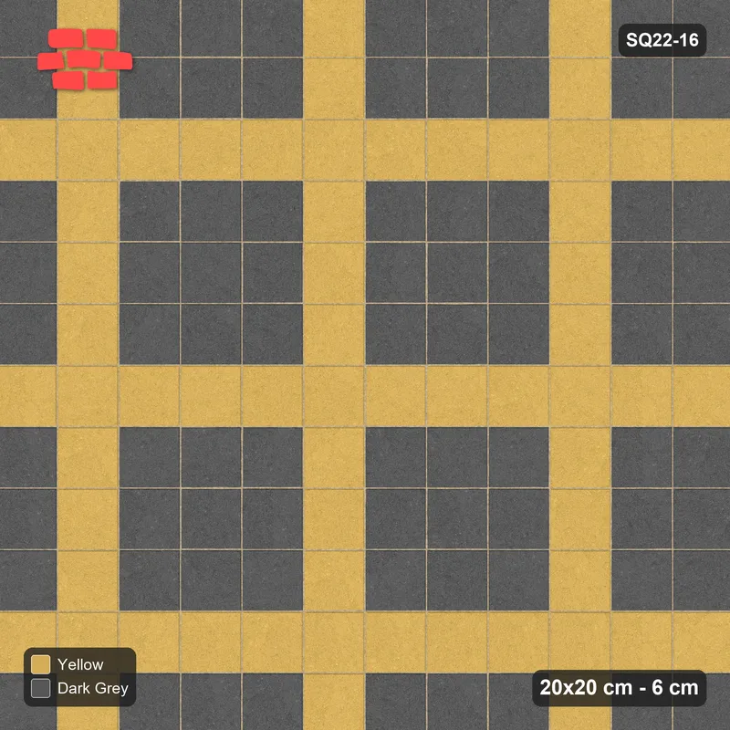 Interlock (Pasco) 20x20 cm · SQ22-16 · Tactile Guidance Grid · Top view