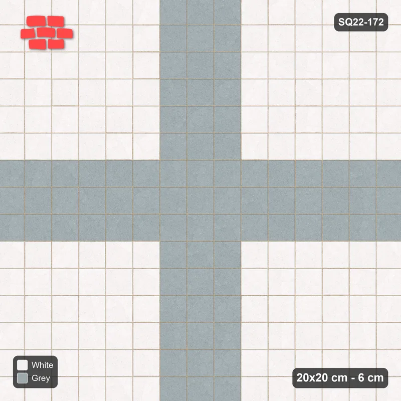 Interlock (Pasco) 20x20 cm · SQ22-172 · Cross Feature · Top view