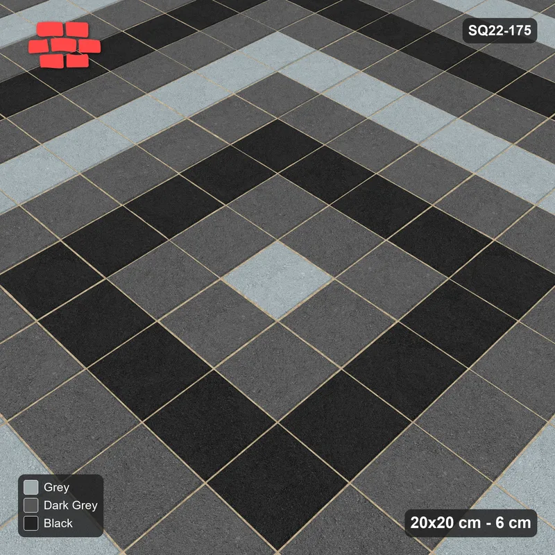 Interlock (Pasco) 20x20 cm · SQ22-175 · Tonal Rings · Side view