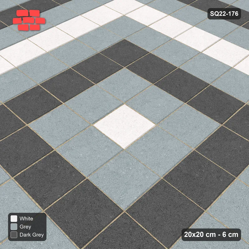 Interlock (Pasco) 20x20 cm · SQ22-176 · Tonal Rings · Side view