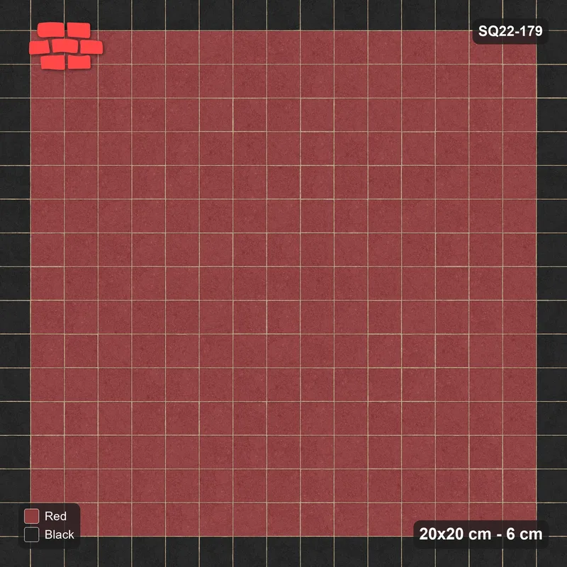 Interlock (Pasco) 20x20 cm · SQ22-179 · Single Border, Plain Field · Top view